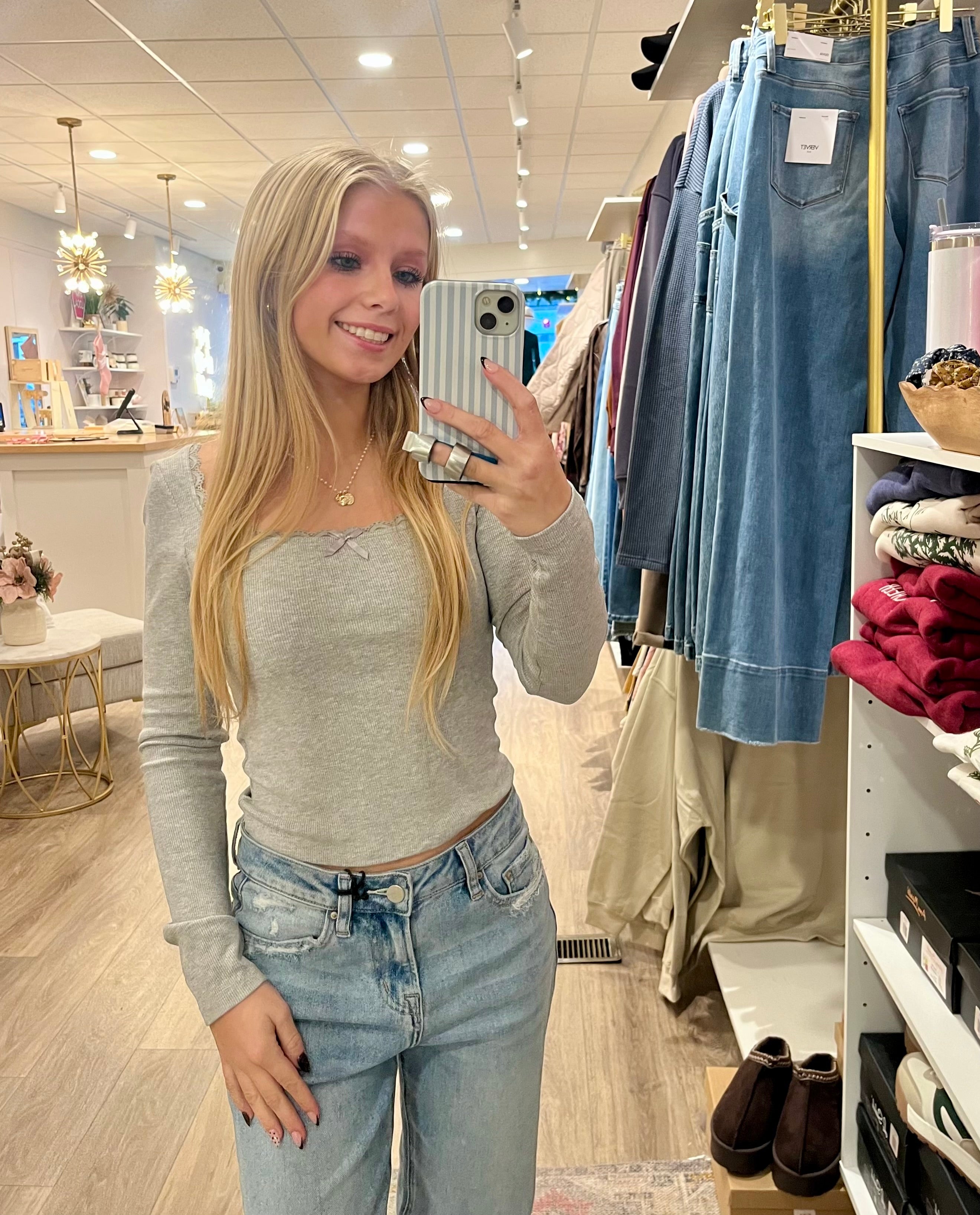 Holiday Ribbed Knit Crop Top/ More Colors