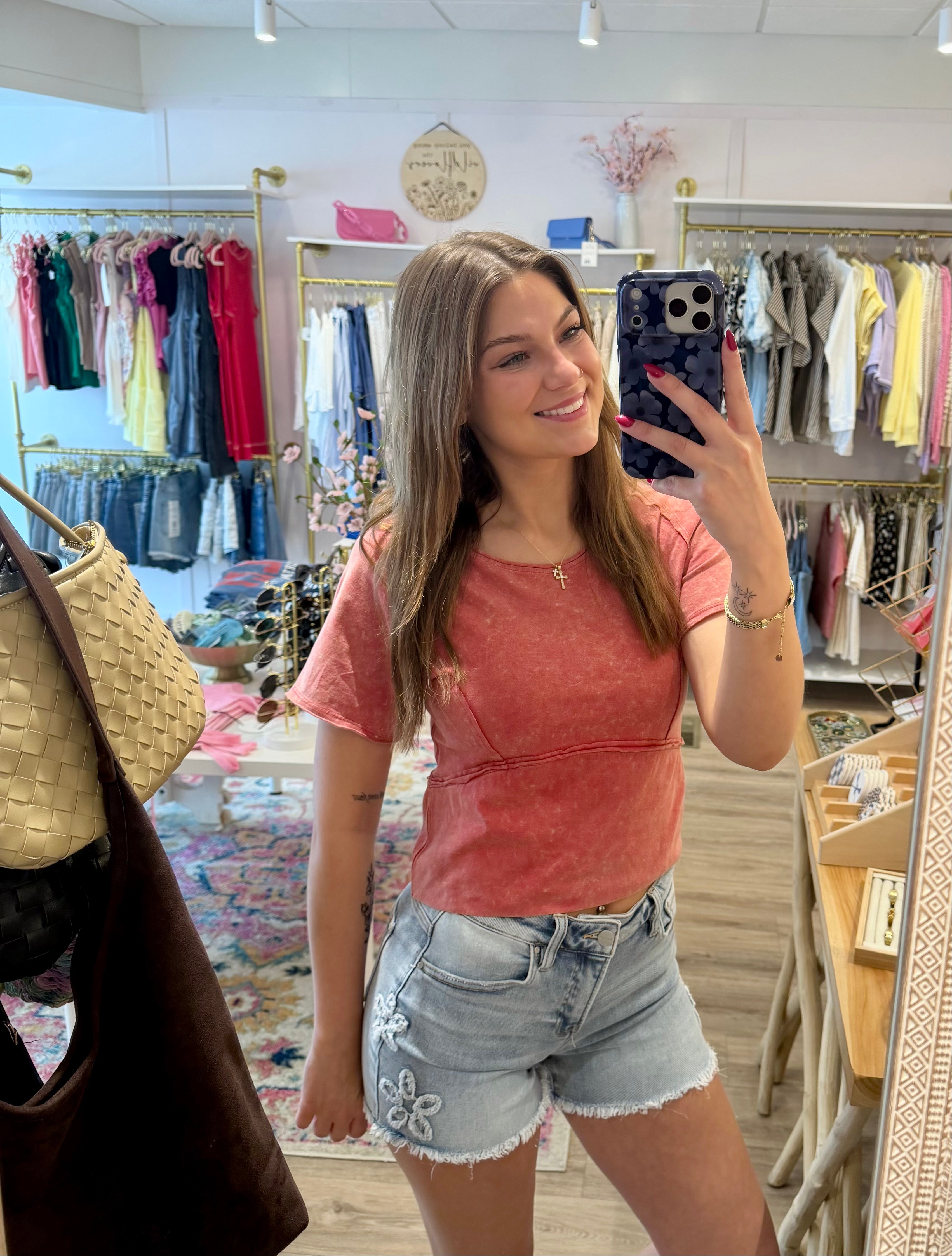 Mineral Washed Crop Top