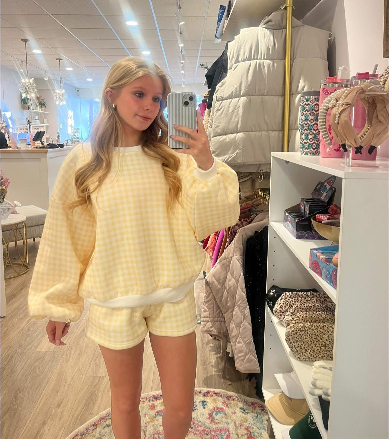 Gingham Lounge Sets/ More Colors