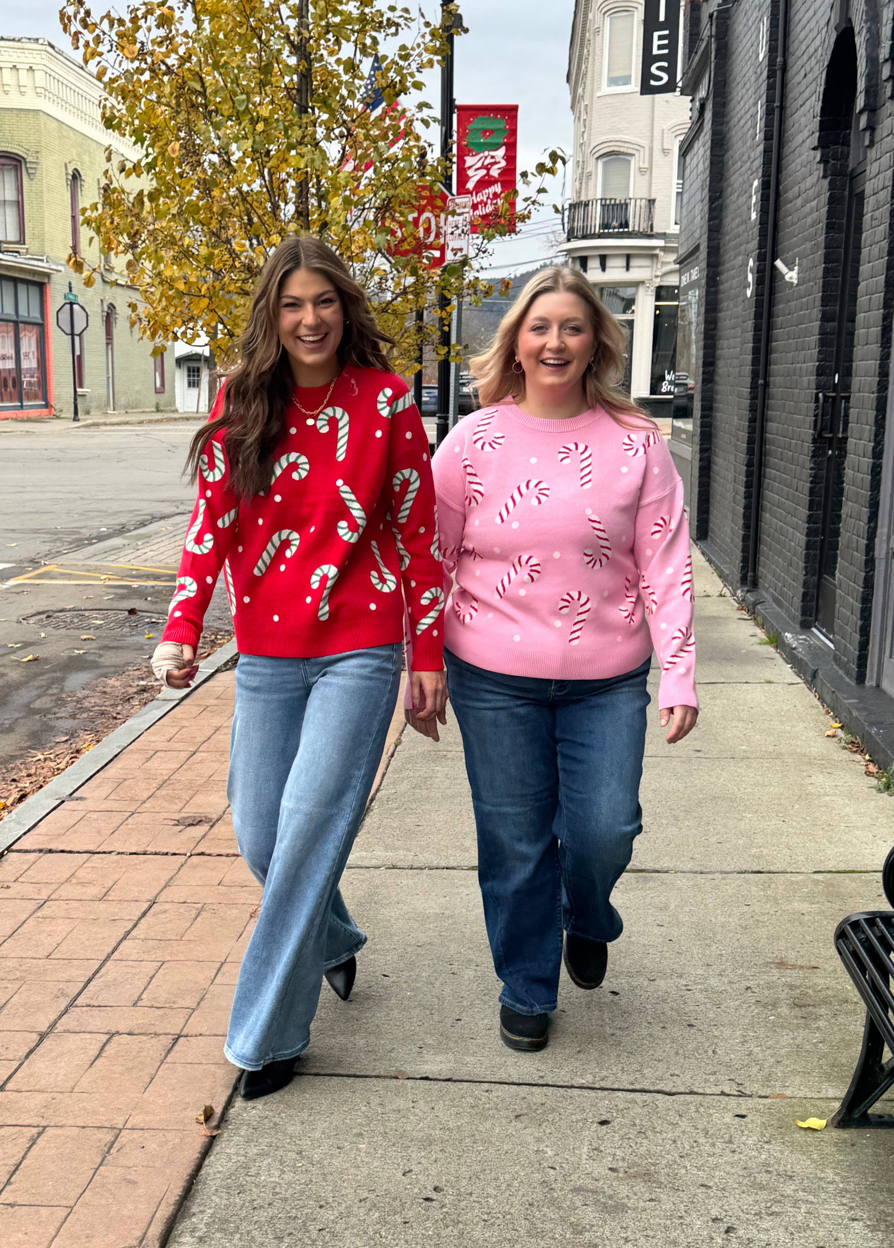 Christmas Candy Cane Sweater/ More Colors