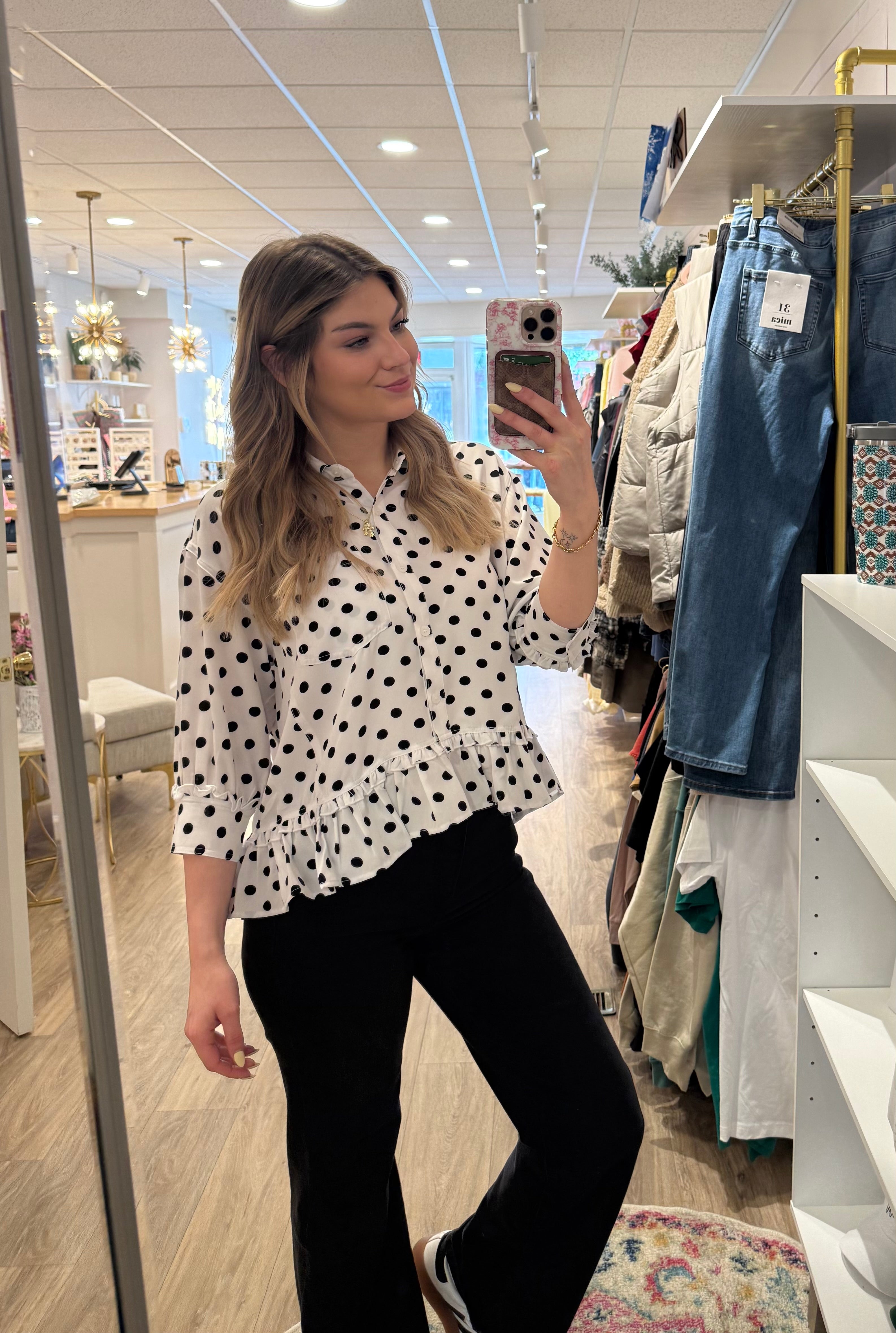 The Polka Dot Long Sleeve Top