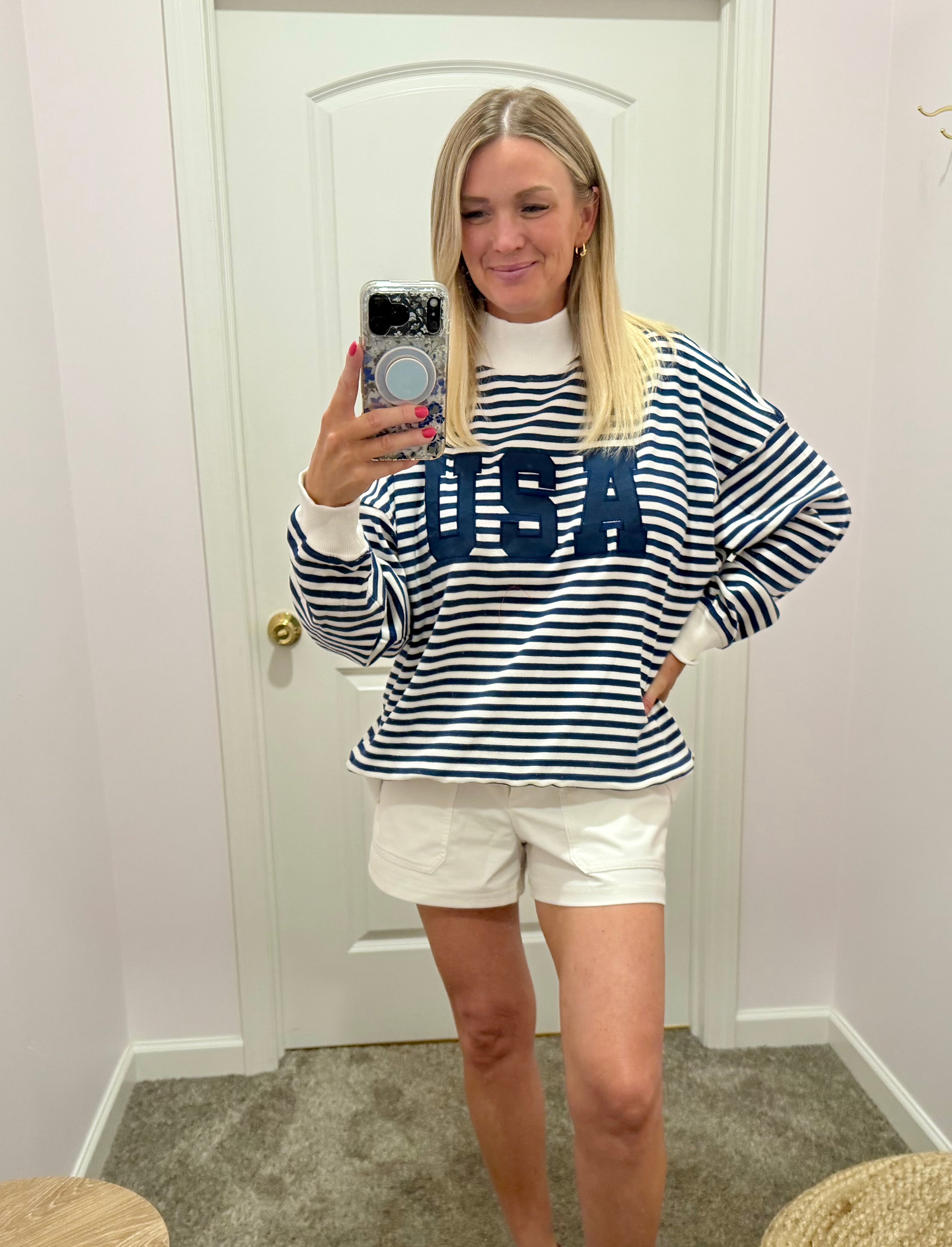USA Mock Neck Sweatshirt