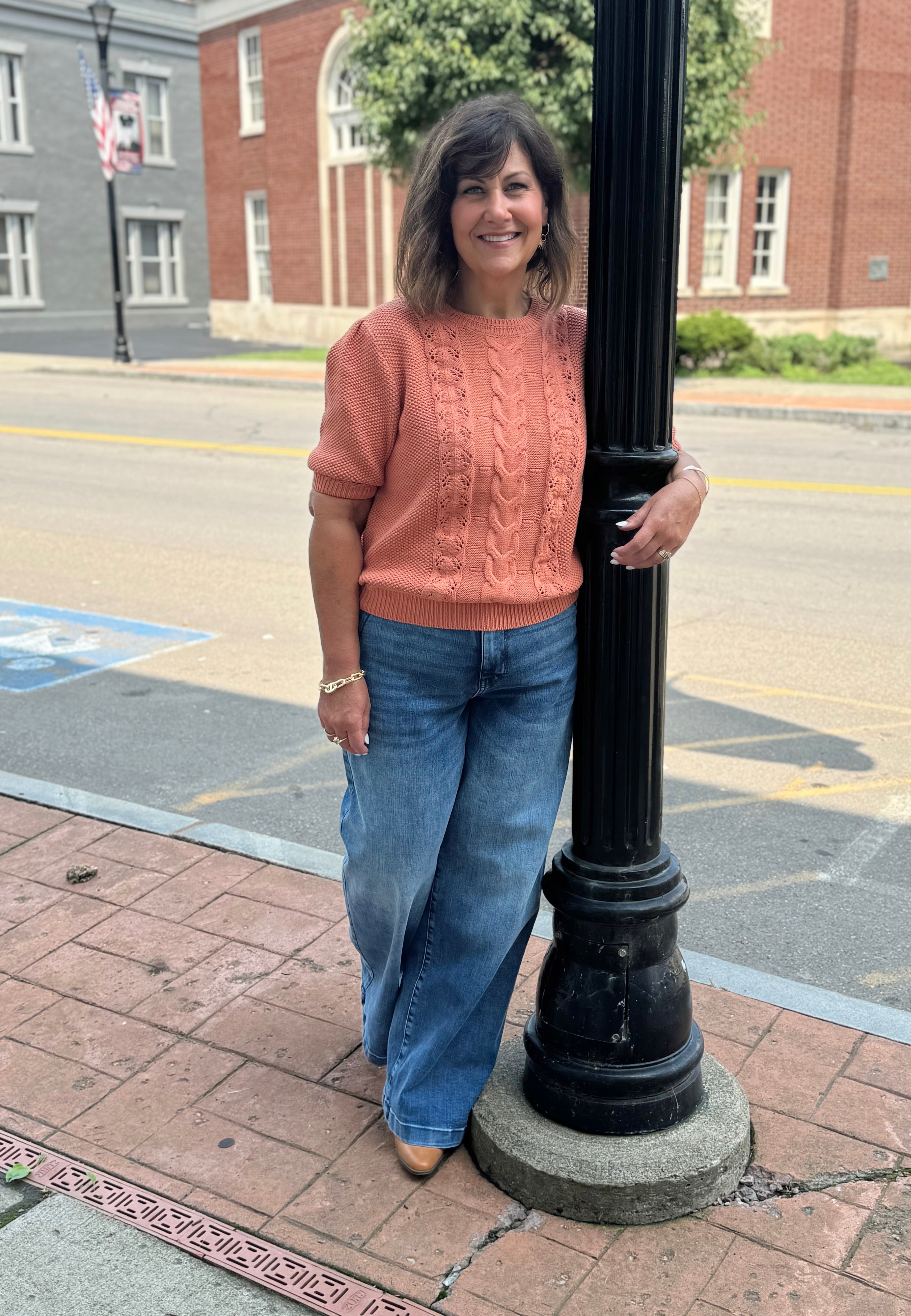 Fall Friendly Short Sleeve Sweater