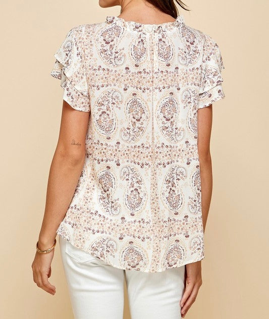 Paisley Print Top