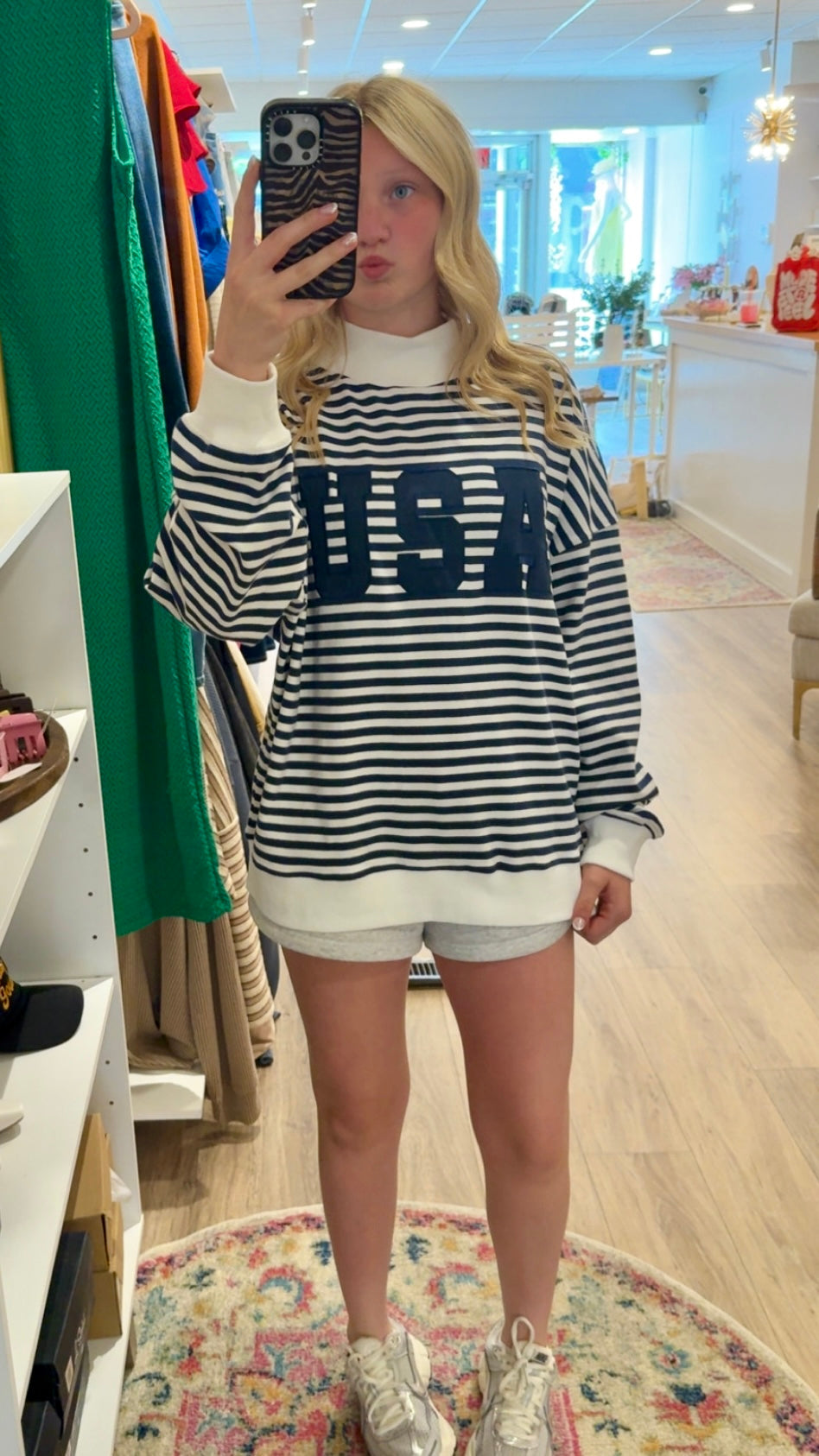 USA Mock Neck Sweatshirt