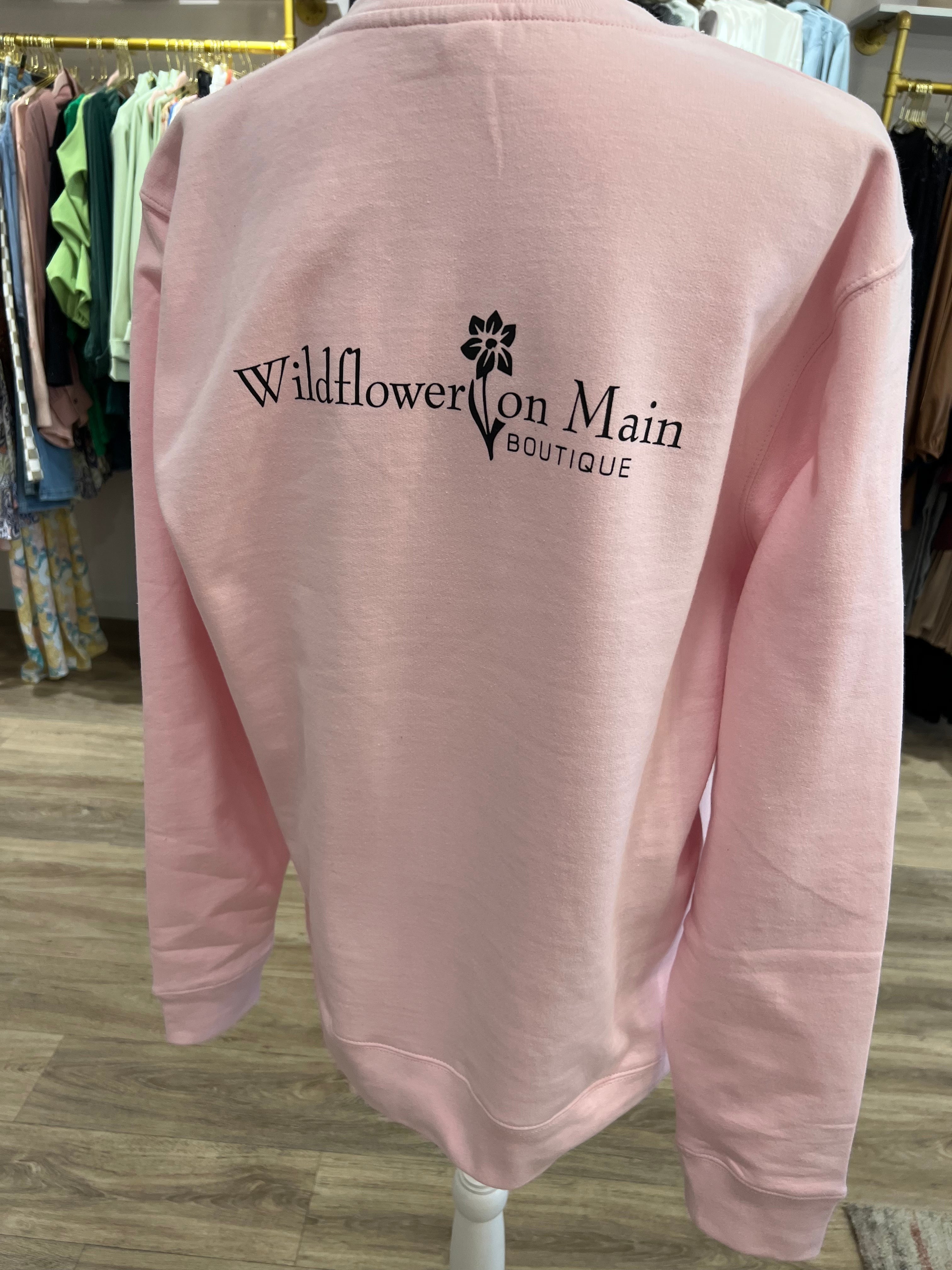 Light Pink Wildflower Crewneck