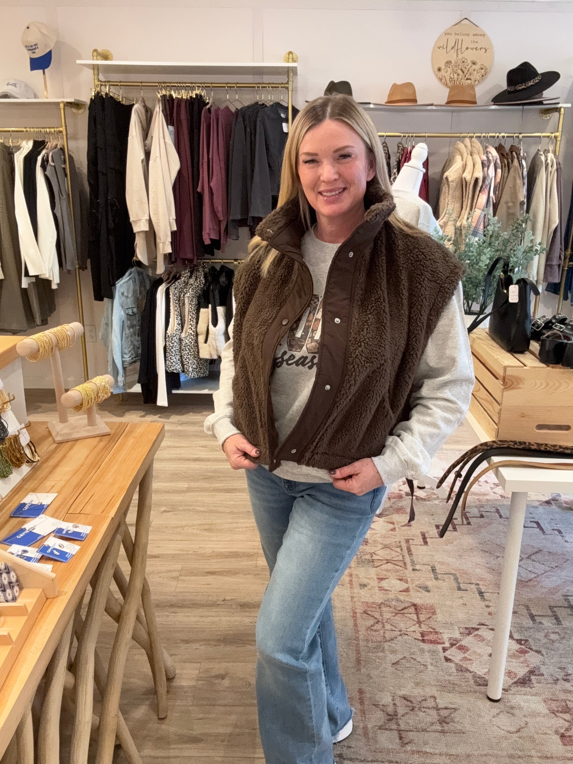 Sherpa Oversized Vest/ More Colors