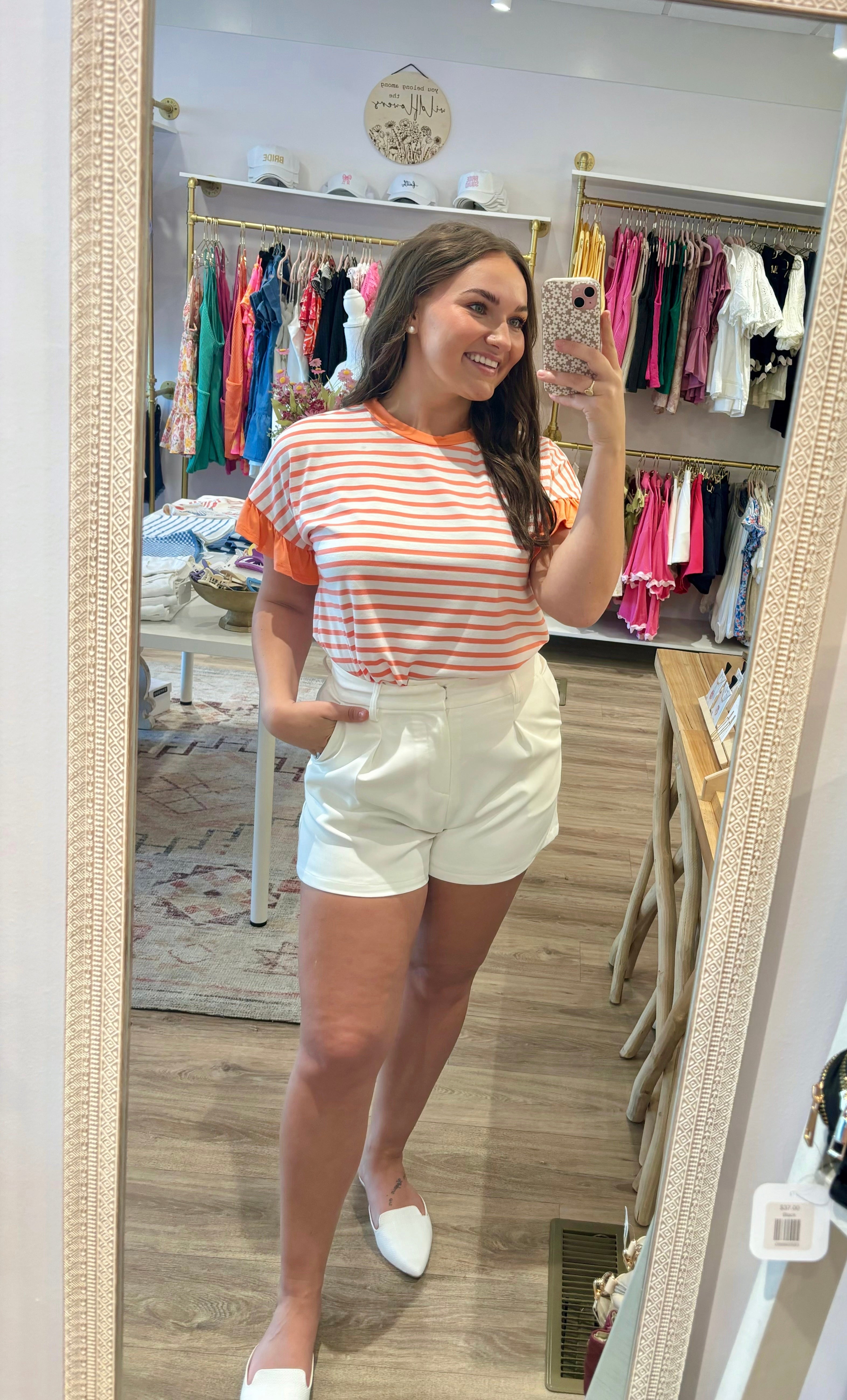 Cozy Stripe Ruffle Top/ More Colors