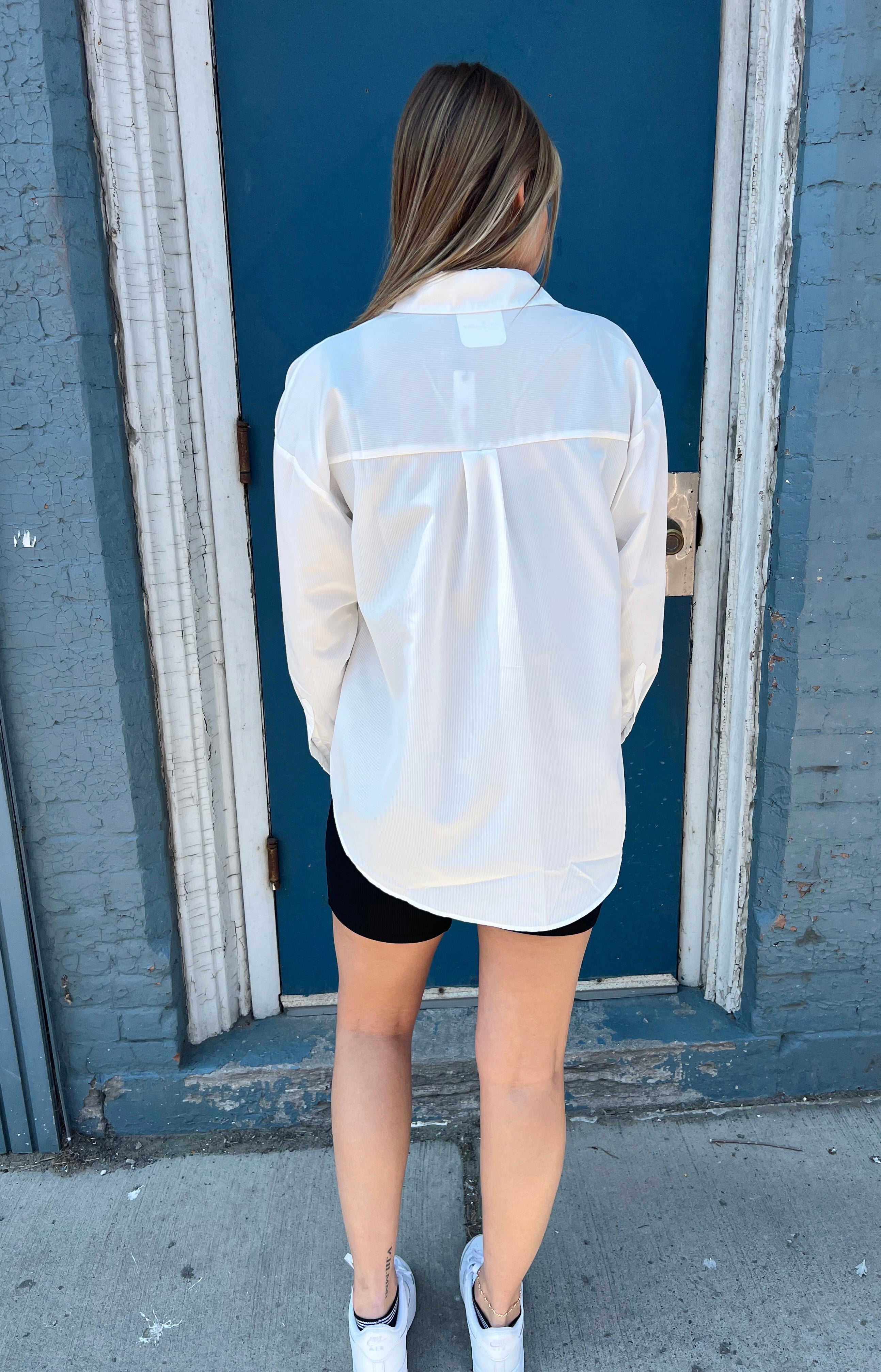 Finding the Calm Oversized Button Down Top- More colors