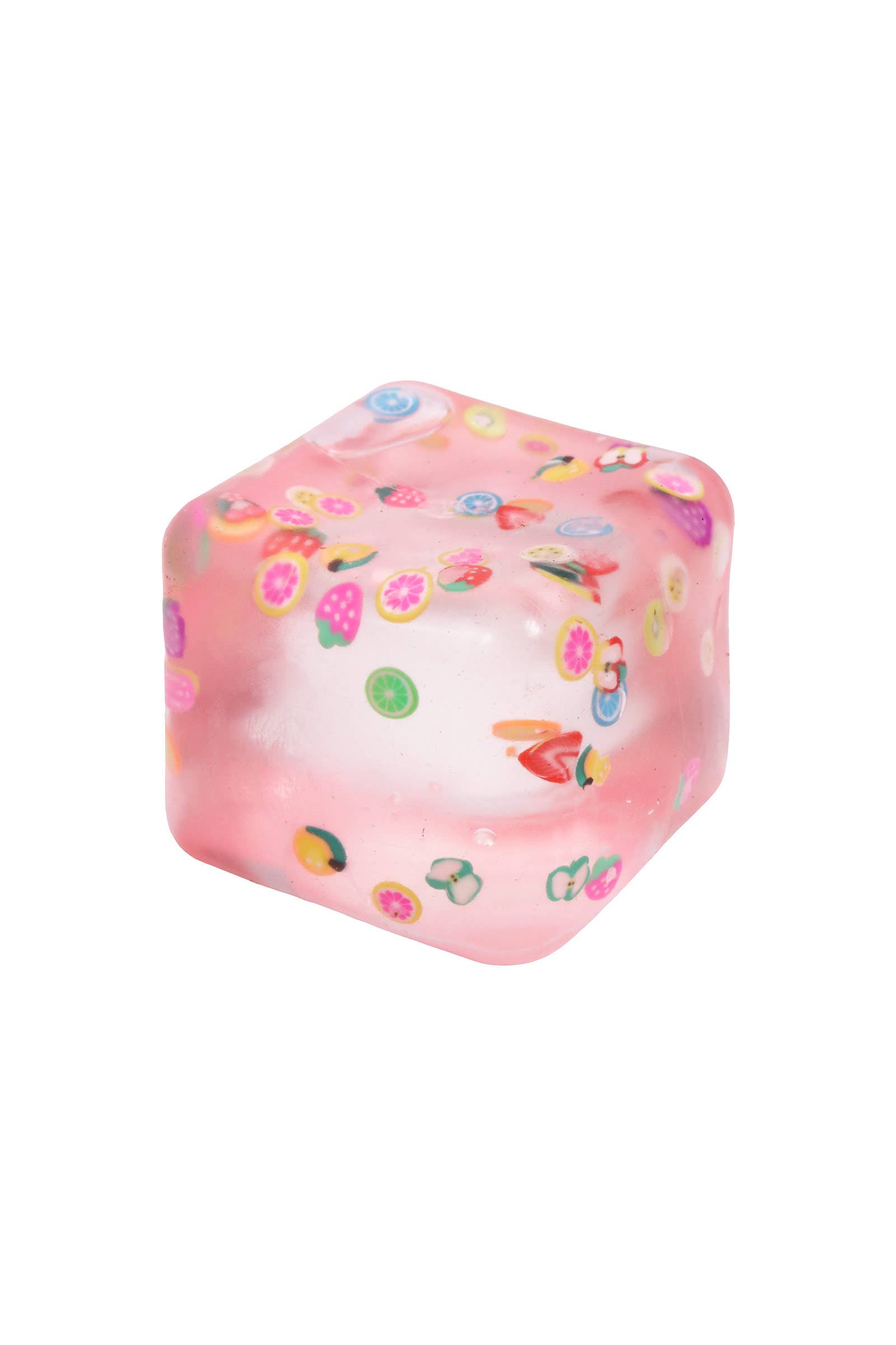 Colorful Fruit Slices Cube Maltose Putty Filled Squishy