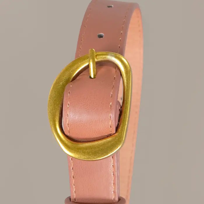Contour Oval Leather Belt/ More Colors