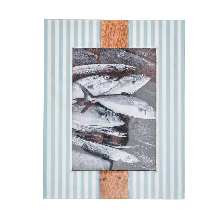 5 x 7 Light Blue Cabana Stripe Frame