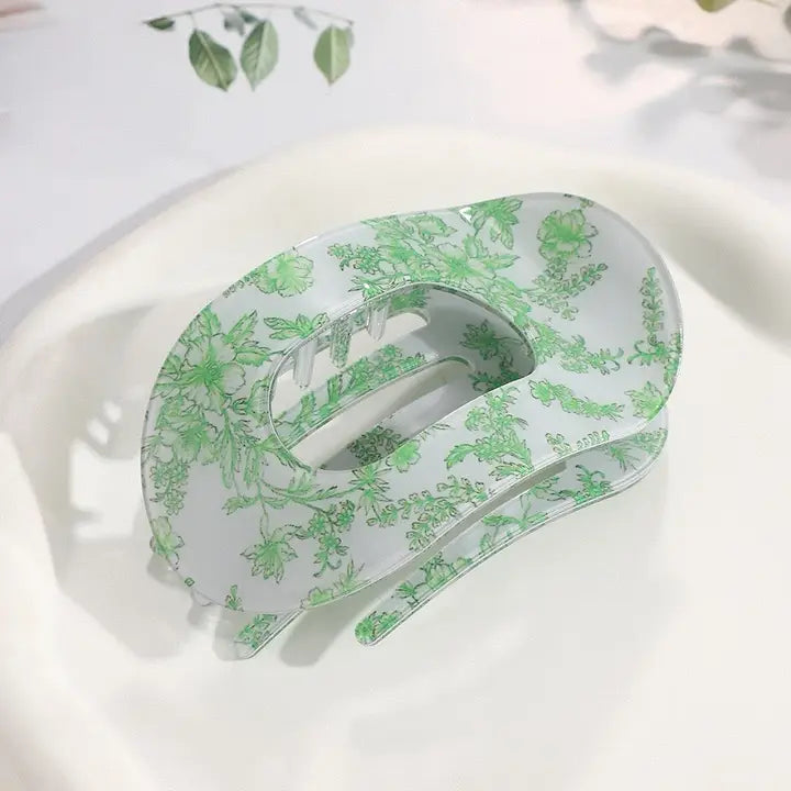 Spring flat oval Hair Claw Clips/ More Colors