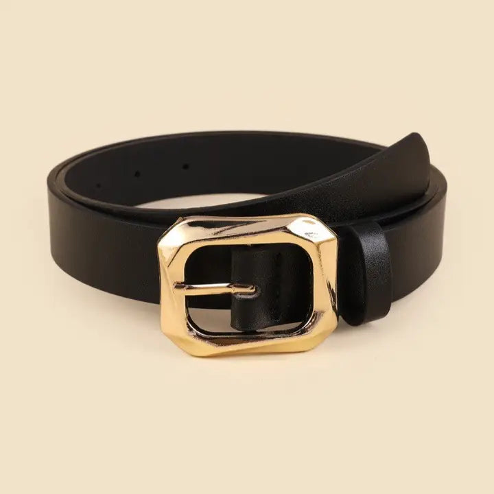 Texture Angled Rectangle Belt