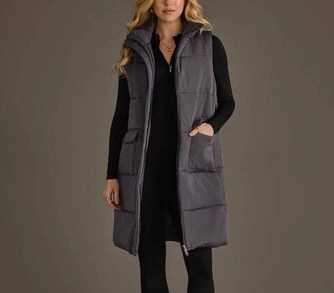 Dk. Gray Long Vest