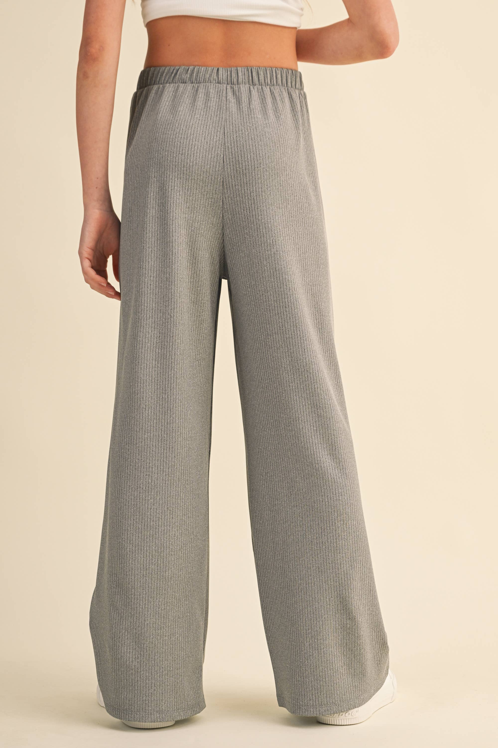 Tween kids Girls Wide Leg Pull on Rib Pant