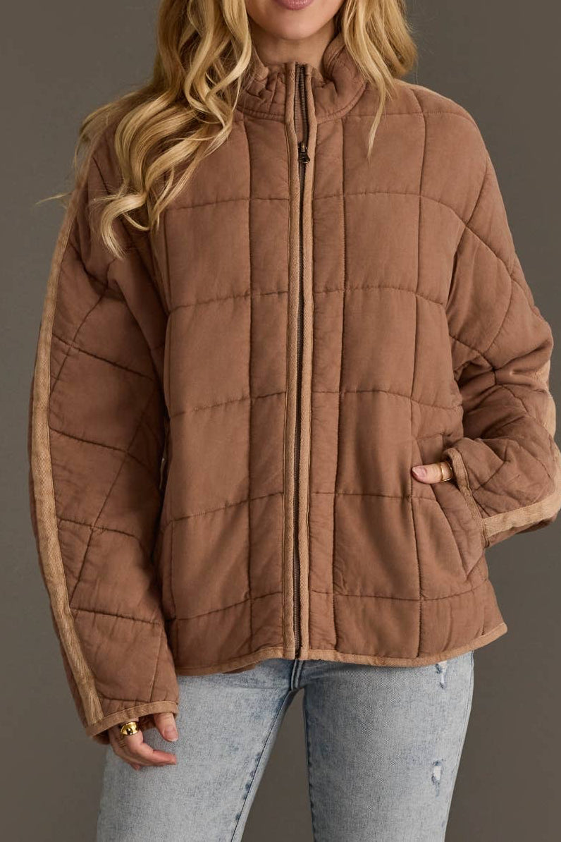 Tan Soft Quilted Jacket